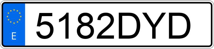 Numer rejestracyjny 5182DYD posiada TOYOTA COROLLA