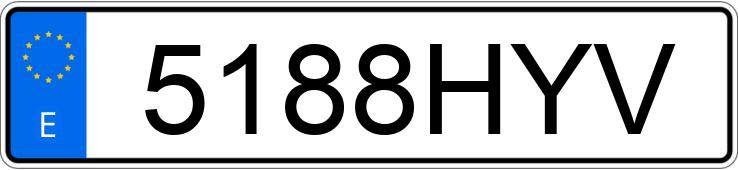 Numer rejestracyjny 5188HYV posiada SEAT LEON