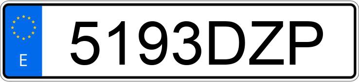 Numer rejestracyjny 5193DZP posiada NISSAN PRIMASTAR