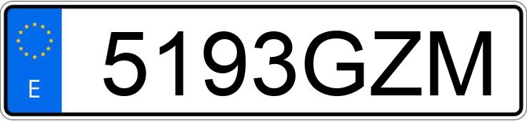 Numer rejestracyjny 5193GZM posiada TOYOTA AURIS