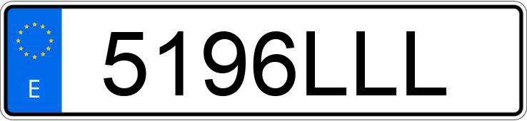 Numer rejestracyjny 5196LLL posiada TESLA MODEL 3