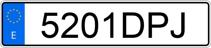 Numer rejestracyjny 5201DPJ posiada PEUGEOT 206