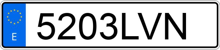 Numer rejestracyjny 5203LVN posiada VOLKSWAGEN TRANSPORTER