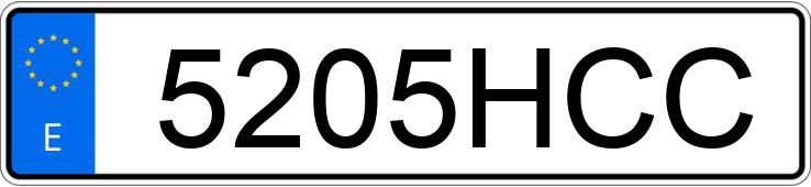 Numer rejestracyjny 5205HCC posiada HONDA ACCORD