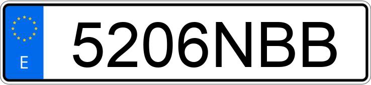 Numer rejestracyjny 5206NBB posiada VOLKSWAGEN TRANSPORTER