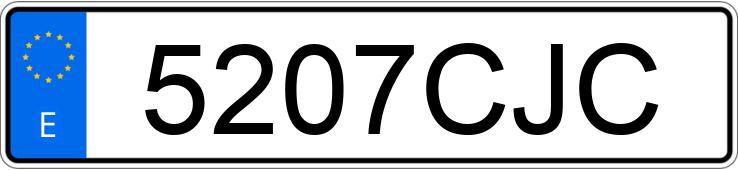 Реєстраційний номер 5207CJC має VOLKSWAGEN POLO