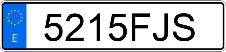 Numer rejestracyjny 5215FJS posiada OPEL VECTRA