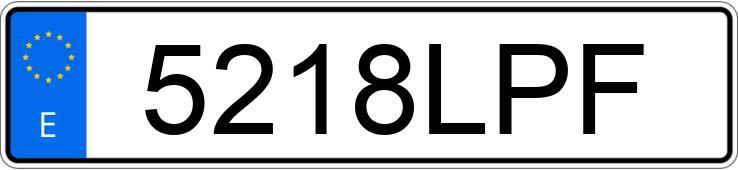 Numer rejestracyjny 5218LPF posiada RENAULT K