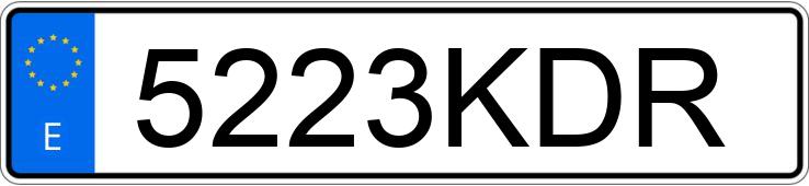 Numer rejestracyjny 5223KDR posiada VOLKSWAGEN CRAFTER