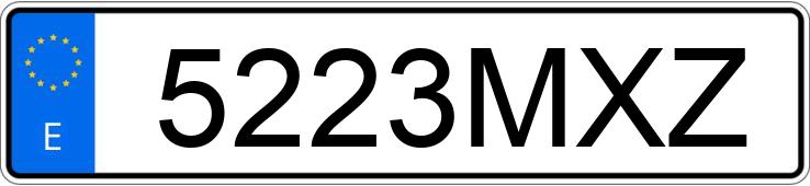 Numer rejestracyjny 5223MXZ posiada FORD MUSTANG