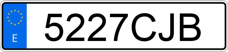 Numer rejestracyjny 5227CJB posiada  