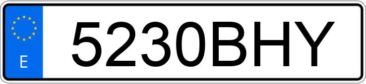 Numer rejestracyjny 5230BHY posiada HONDA VFR 800