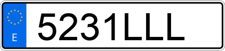 Le numéro d’enregistrement 5231LLL a SEAT LEON