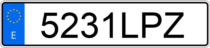 Numer rejestracyjny 5231LPZ posiada  