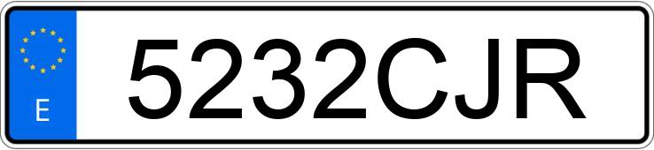 Numer rejestracyjny 5232CJR posiada PEUGEOT 307