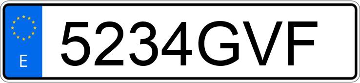 Numer rejestracyjny 5234GVF posiada VOLKSWAGEN GOLF