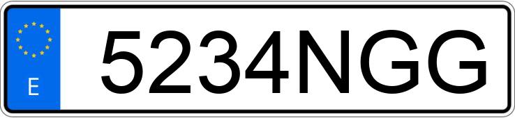 Numer rejestracyjny 5234NGG posiada AUDI A3 SPORTBACK