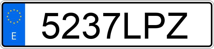 Numer rejestracyjny 5237LPZ posiada PORSCHE CAYENNE