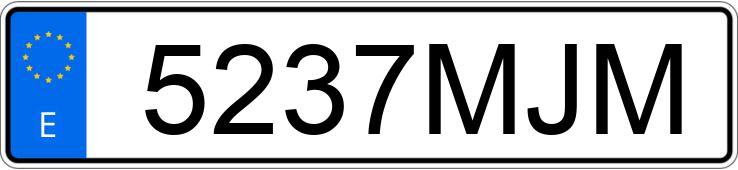 Numer rejestracyjny 5237MJM posiada VOLKSWAGEN GOLF