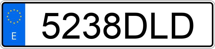 Numer rejestracyjny 5238DLD posiada VOLKSWAGEN TRANSPORTER