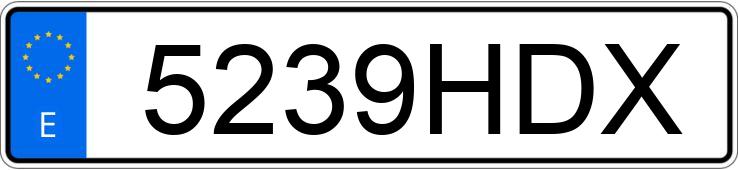 Numer rejestracyjny 5239HDX posiada RENAULT TRAFIC