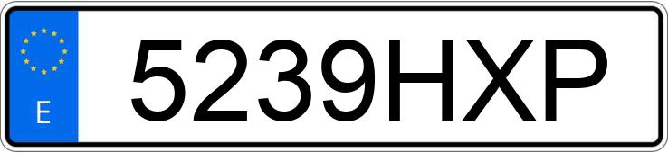Numer rejestracyjny 5239HXP posiada SKODA OCTAVIA