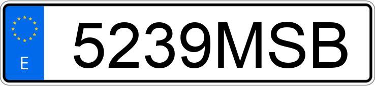 Numer rejestracyjny 5239MSB posiada MERCEDES SPRINTER