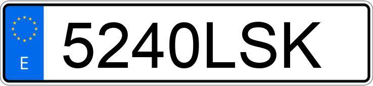 Numer rejestracyjny 5240LSK posiada SYM SYMPHONY Numer rejestracyjny 5240LSK posiada SYM SYMPHONY