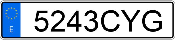 Numer rejestracyjny 5243CYG posiada AUDI A3