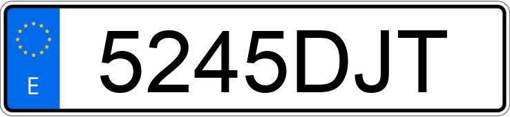 Numer rejestracyjny 5245DJT posiada VOLKSWAGEN GOLF