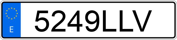 Le numéro d’enregistrement 5249LLV a LEXUS ES 300 H