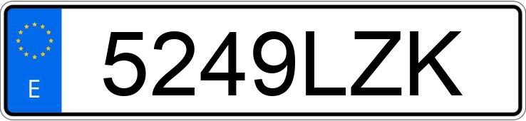 Numer rejestracyjny 5249LZK posiada AUDI Q7
