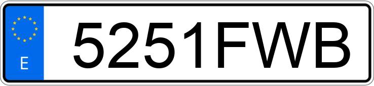 Numer rejestracyjny 5251FWB posiada PEUGEOT PARTNER Numer rejestracyjny 5251FWB posiada PEUGEOT PARTNER