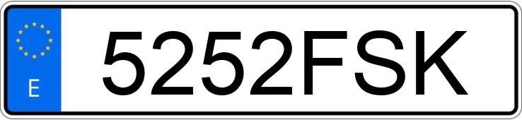 Registreringsnummer5252FSK har AUDI A3