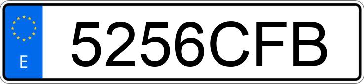 Реєстраційний номер 5256CFB має PEUGEOT 206