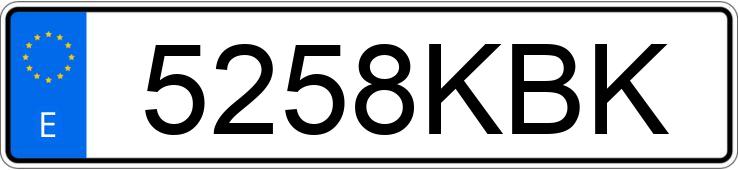 Registreringsnummeret 5258KBK har VOLKSWAGEN GOLF