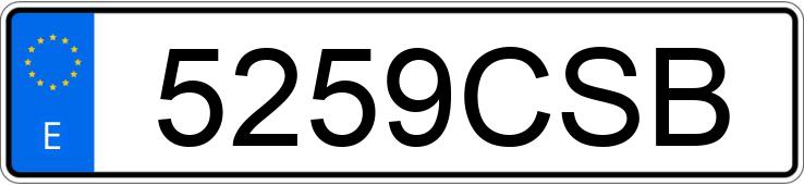 Numer rejestracyjny 5259CSB posiada VOLKSWAGEN GOLF