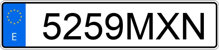 Numer rejestracyjny 5259MXN posiada DR DR 3.0