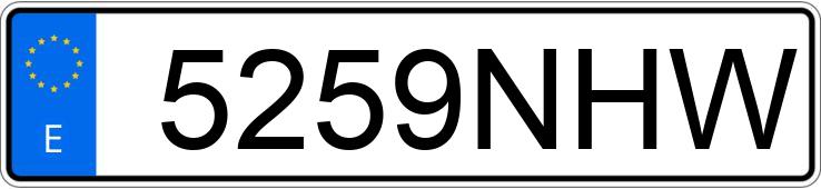 Numer rejestracyjny 5259NHW posiada MG ZS