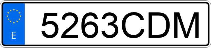 Numer rejestracyjny 5263CDM posiada SEAT IBIZA