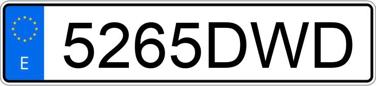 Numer rejestracyjny 5265DWD posiada NISSAN PRIMERA Numer rejestracyjny 5265DWD posiada NISSAN PRIMERA