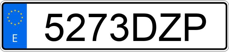 Numer rejestracyjny 5273DZP posiada PEUGEOT 307