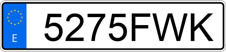 Numer rejestracyjny 5275FWK posiada MINI MINI Numer rejestracyjny 5275FWK posiada MINI MINI