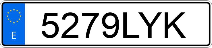 Numer rejestracyjny 5279LYK posiada AUDI RS3 SPORTBACK