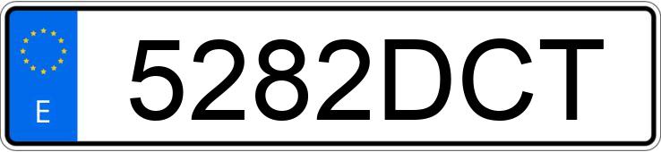 Numer rejestracyjny 5282DCT posiada RENAULT MEGANE