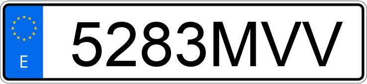 Numer rejestracyjny 5283MVV posiada TOYOTA COROLLA