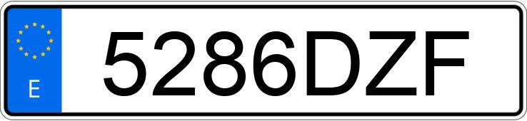 Numer rejestracyjny 5286DZF posiada AUDI A3 SPORTBACK