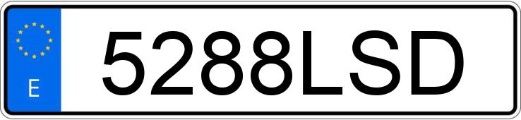 Numer rejestracyjny 5288LSD posiada VOLKSWAGEN TOURAN