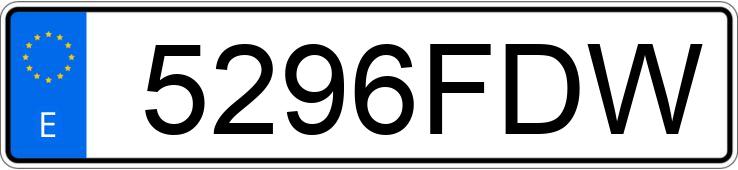 Numer rejestracyjny 5296FDW posiada SEAT IBIZA