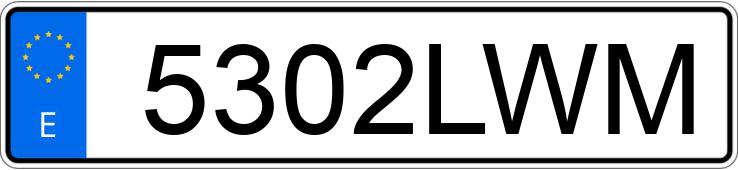 Numer rejestracyjny 5302LWM posiada MERCEDES C (206)